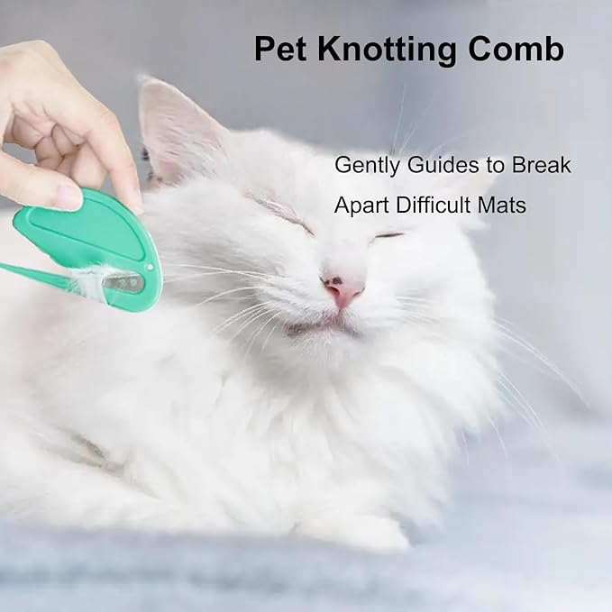 Dematting Comb for Pets - Effectively Remove Knots, Tangles, and Hair with Our Matt-Splitting Knot Opener Tool, 5 Pcs