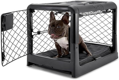 Diggs Revol Dog Crate, Charcoal, Collapsible, Portable, Easy To Clean, Durable, Secure, Puppy Divider
