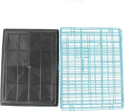 Large Dog Crate Pet Folding Cage Collapsible Dog Cage Indoor Outdoor Dog Crate Small Metal Wire Dog Crate with Leak- Pan Portable Pet Cage for Puppy Cat Rabbit Dog Kennel