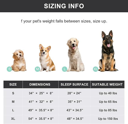 Cooling Elevated Dog Bed Cot for Large Dogs, Outdoor Raised Dog Bed with Washable Breathable Mesh, Durable Pet Hammock with Non Slip Feet, Grey, 49 inches