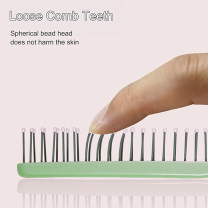 Folding Small Dog Grooming Brush - Perfect for Shih Tzus, Yorkies, and Maltipoos - Ideal Puppy Hair Brushes for Maltese and Small Breeds(Green)