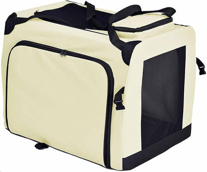 Pet Life Hounda Accordion Metal Framed Soft Folding Expandable Dog Crate - Collapsible Folding Pet Crate or Dog Kennel with Triple Expansion Room