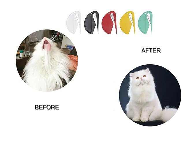 Dematting Comb for Pets - Effectively Remove Knots, Tangles, and Hair with Our Matt-Splitting Knot Opener Tool, 5 Pcs