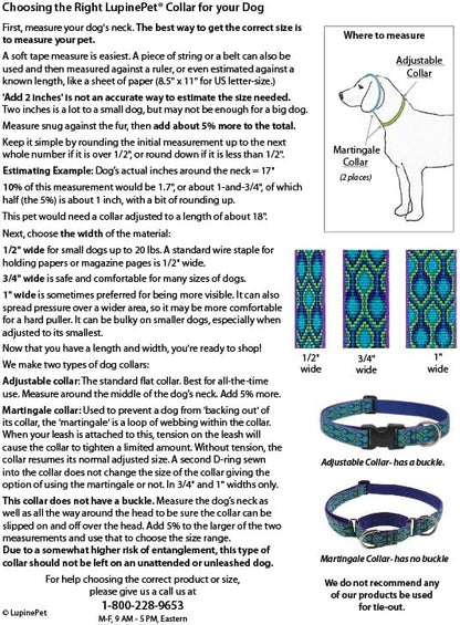 LupinePet Basics 1" Black 16-28" Adjustable Collar for Large Dogs