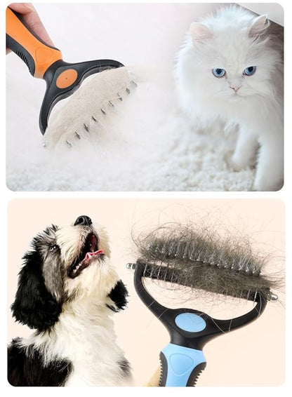 Pet Dual-Sided Dematting Comb，Pet Grooming Comb- Double Sided Shedding, Dog Comb，Pet Comb，Dog Comb for Shedding, Pet Comb
