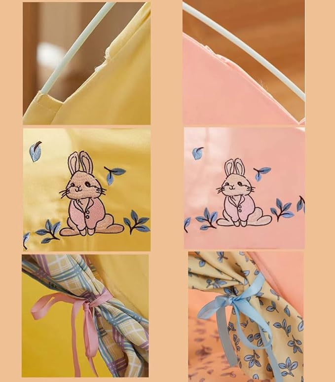 Cute Cat Teepee Cave, Cat Tent Foldable Indoor Outdoor with Thick Mat,Puppy Bed Tent,Bunny Pet Tent Teepee,Portable Dog House Teepee Tent, Cat Bed,Dog Bed Tent,Puppy Bunny,Pet Tent Teepee (Z2, XL)