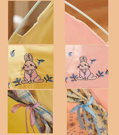 Cute Cat Teepee Cave, Cat Tent Foldable Indoor Outdoor with Thick Mat,Puppy Bed Tent,Bunny Pet Tent Teepee,Portable Dog House Teepee Tent, Cat Bed,Dog Bed Tent,Puppy Bunny,Pet Tent Teepee (Z1, L)