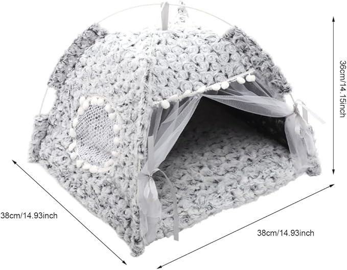 POPETPOP Small Kennel House Pet Tent Cat Nest Pet Bed Dog House Indoor Dog Kennel Indoor Pet Teepee Washable Dog Bed Cat Rest Tent Cat Tent Kitten Puppy House Dog Tent Decorate Cloth