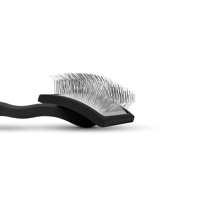 Chris Christensen Big K Dog Slicker Brush for Dogs (Goldendoodles, Labradoodles, Poodles), Groom Like a Professional, Fluff Detangle Style, Saves Time Energy, Black, Large