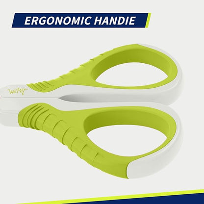 WePet Pet Nail Clippers U07.1, Professional Claw Trimmer, Bended Scissor Special for Cats, Kittens, Dogs, Puppies, Small Animals, White/Lime Green