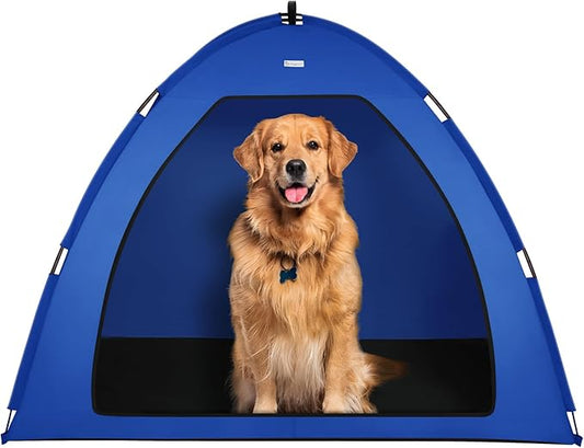 Cat Tent Outdoor House and Dog House Outdoor, Cat and Dog Waterproof Tent House, Outdoor Dog Bed Washable, Indoor/Outdoor Cave Nest Bed Small Dog Tent for Cat, Bunny (Navy Blue, Extra Large)