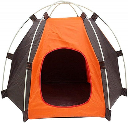 TaktZeit Pet Tent Foldable Dog House Portable Pet Bed Camping Tent Outdoor or Indoor (Orange)