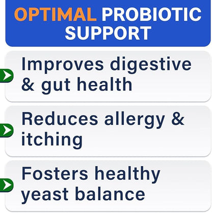 BARK&SPARK Dog Probiotics & Digestive Enzymes (Gut Health) Allergy & Itchy Skin - Pet Diarrhea Gas Treatment Upset Stomach Relief Pill, Digestion Health Prebiotic Supplement Tummy Treat (180Ct Bacon)