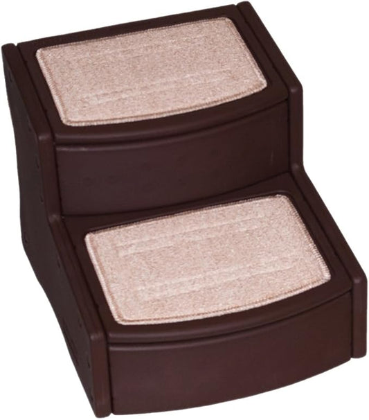 Pet Gear Easy Step II Pet Stairs, 2 Step for Dogs up to 75-pounds, Portable, Removable Washable Carpet Tread, No Tools Required, Available in 4 Colors