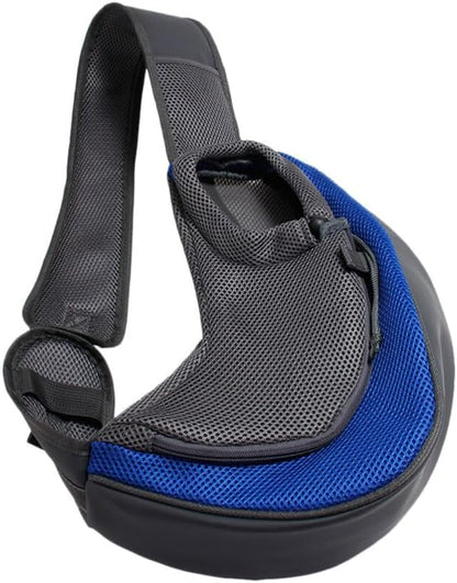 Mipcase Puppy Harness Cross-Body Pet Single Dogs L Shoulder Blue Size Bag Carriers Dark for Sling Small Cats Polyester Carrying Hand Carrier Travel Small Dog Harness