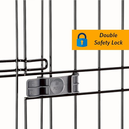 Ferplast Superior Hybrid ECO Dog Crate and Playpen, Environmentally Friendly Dog Crate Made with Recycled Plastic, 48-Inch, Gray