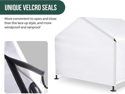 Dog Shade Shelter Outdoor Dog House with Upgraded Door Weatherproof Dog Tent for Large Medium Small Dogs, Cats, Small Animals