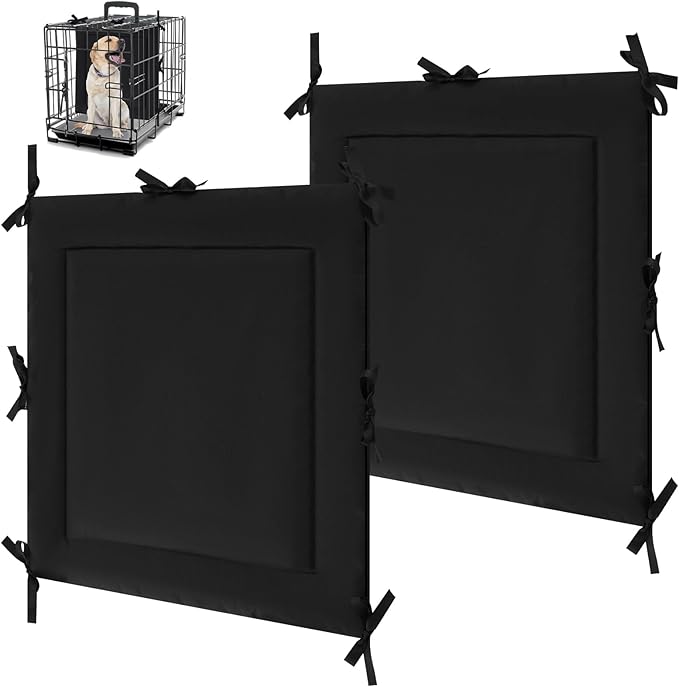 Thyle 2 Pcs Dog Crate Divider Panel for 36 Inch, Black Thick Dog Kennel Divider with Ties for Puppy Training(24 x 22.5 Inches for 36" Crate)