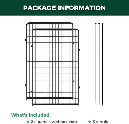FXW Rollick Dog Playpen for Yard, RV Camping, 50 inch 2 Panels for Large Dogs│Patented