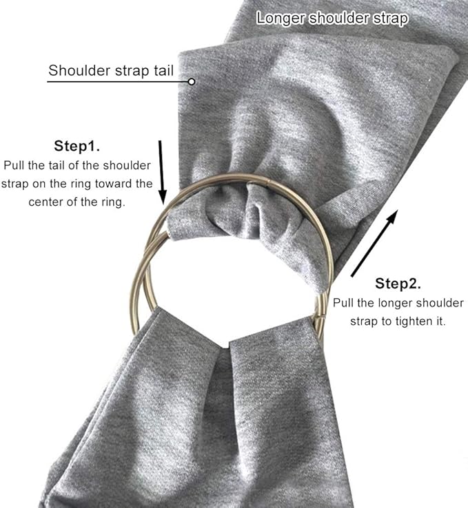 Surblue Pet Sling Carrier Bag with Hands-Free Reversible Belts, Safe Comfortable Adjustable Crossbody Shoulder Outdoor Travel Pet Tote Suitable for Small Dog Cat Puppy up to 12 lb (Grey)