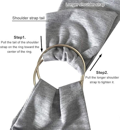 Surblue Pet Sling Carrier Bag with Hands-Free Reversible Belts, Safe Comfortable Adjustable Crossbody Shoulder Outdoor Travel Pet Tote Suitable for Small Dog Cat Puppy up to 12 lb (Grey)