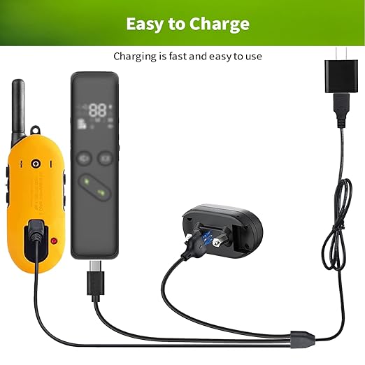 LONNKY Dog Training Collar Charger for NVK, UKE, Delupet, Yawpet, Chicdeal, PECOLE Shock Collar and Remote, 3-in-1 Magnetic Charging, Type-C and Micro USB Cable, Shock Collar Charging Cord