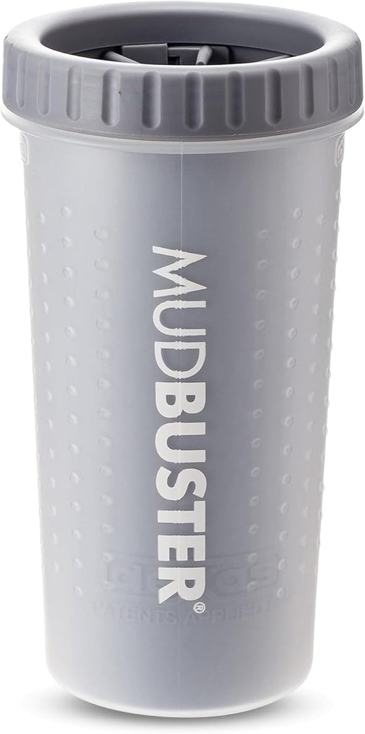 Dexas MudBuster Portable Dog Paw Cleaner, Premium Quality Large Gray Pet Accessory