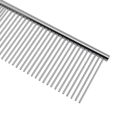 XGNG Stainless Steel Diffractive Comb Sparse and Dense Teeth Knotting Grooming Comb for Dogs and Cats Paper Feather Tool Origami