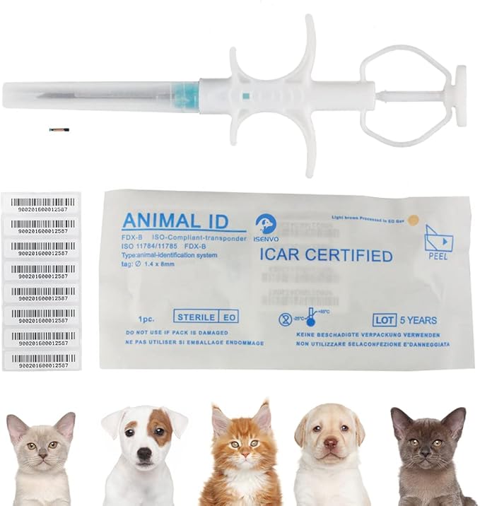 Svae 21% Pet Microchip Reader + Pet Microchip (1.4x8mm)