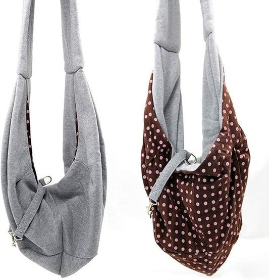 Pet Sling Carrier Bag Travel Tote for Cats Dogs, Up to 16 lbs (Gray)
