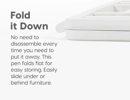 IRIS USA 24" 2-Panel Add-On Panels, Pet Dog Puppy Playpen, Foldable, Customizable, White