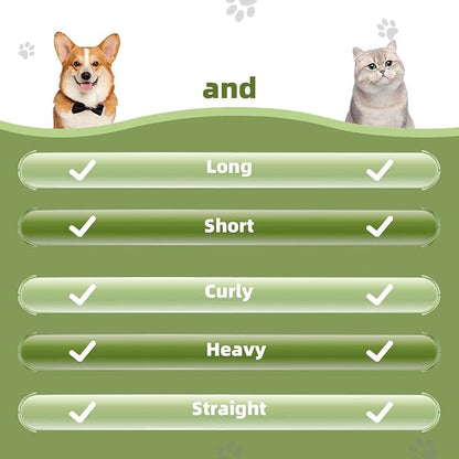 Self Cleaning Brush for Dog: Cat Slicker Brush with Release Button - Pet Shedding Brushes for Long and Short Hair - Remove Loose Undercoat