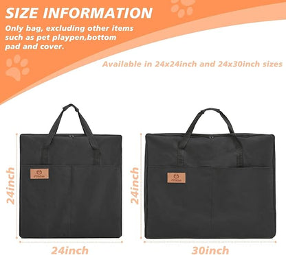 PJYuCien Dog Playpen Storage Bag, Suitable for 24"x30" Foldable Exercise Pet Playpen, Dog Fence- Oxford Cloth Fabric, Waterproof and Moisture-Proof