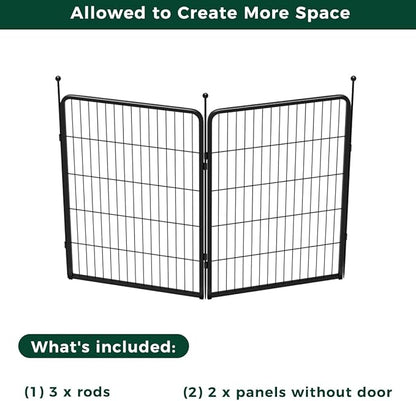FXW Rollick Dog Playpen for Yard, RV Camping, 40 inch 2 Panels for Medium and Large Dogs│Patented