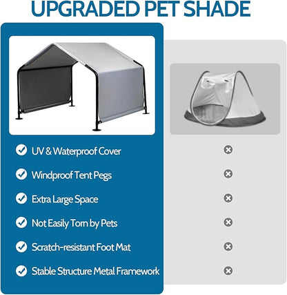 Dog Shade Shelter Pet Outdoor Tent Large Dog House Sun Rain Animal Shelter Livestock for Outside Dog Shade Canopy
