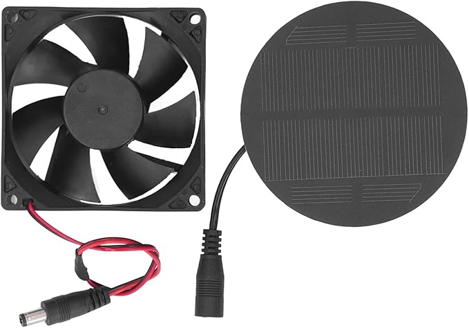 Marhynchus Big Dog House Dog House Solar Ventilation Fan, Dog Houses For Large Dogs Strong and Stable, Easy to Install, Monocrystalline Silicon Pet Cat Dog House Solar Fan