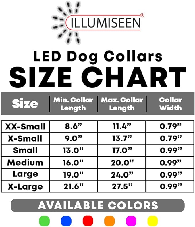 Illumiseen LED Dog Collar USB Rechargeable - Bright & High Visibility Lighted Glow Collar for Pet Night Walking - Weatherproof, in 6 Colors & 6 Sizes (Pink XX-Small)