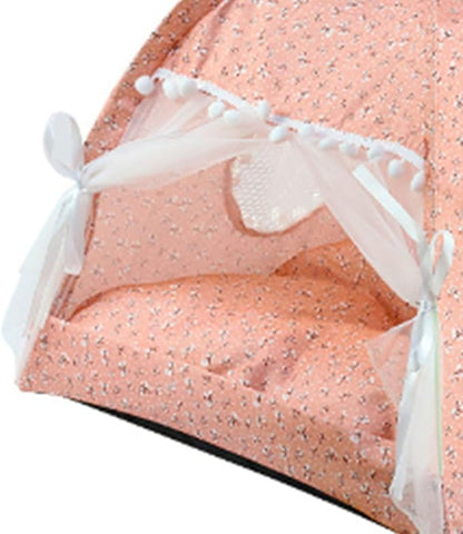 Indoor Pet Tent, Cute Dog Tent House, Washable, Removable for All Seasons (Pink)
