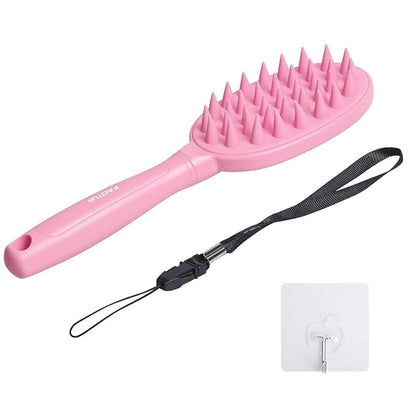 Pet Silicone Shampoo Brush for Long & Short Hair Dogs Cats, Shower Wash Curry Massage Brush