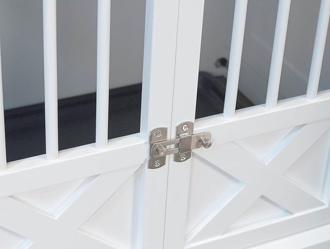 zoovilla Merry Products Triple Door Medium Dog Crate, Color White