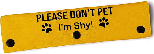 YROVWENQ Please Don't Pet I'm Shy Sleeve - Yellow Funny Dog Leash Wrap for Dogs Pet Birthday Gift