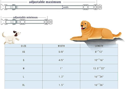 Lionheart glory Valentine's Day Collar, Pink Plaid Dog Collar for X-Small Cute Dog Collars Spring Female Pet Gift Adjustable Heavy-Duty Puppy Collar Holiday