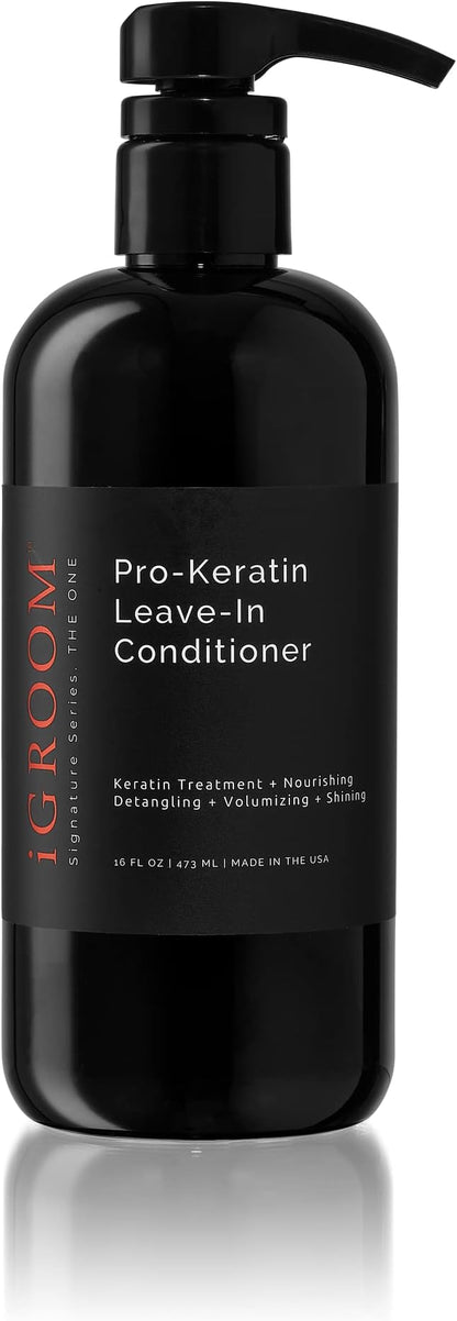 iGroom Dog Shampoo + Dog Conditioner Groomers Bundle - Squeaky Clean Dog Shampoo, Chamomile Extracts Sooth Skin, 16 oz - Pro-Keratin Leave-in Dog Conditioner, Excellent Detangling, 16 oz