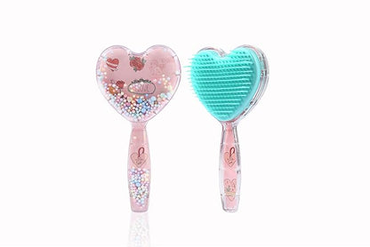 Heart-Shaped Puppy Brush ， Soft Dog Brush - Gentle Grooming Brush for Small Dogs, Perfect for Yorkie, Shih Tzu, Maltipoo ，Dog Hair Remover Brush (Fluorescent color)