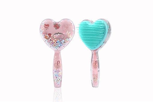 Heart-Shaped Puppy Brush ， Soft Dog Brush - Gentle Grooming Brush for Small Dogs, Perfect for Yorkie, Shih Tzu, Maltipoo ，Dog Hair Remover Brush (Fluorescent color)