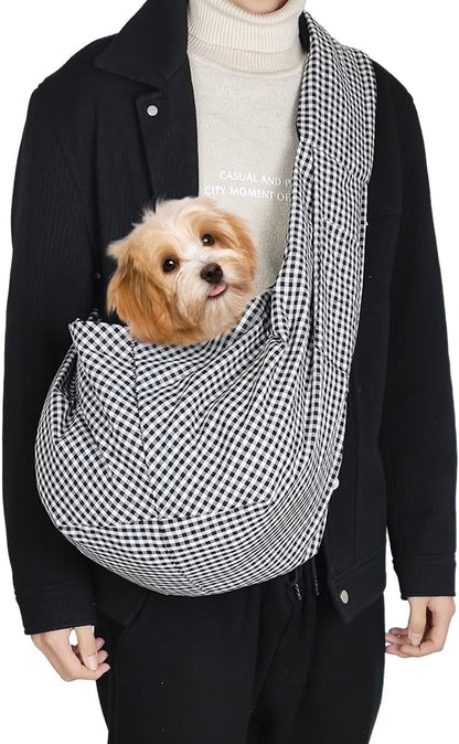 Dog Cat Sling Carrier Adjustable Strap Travel Hands Free Safe Bag Small Puppy Backpack for Outdoor Travel
