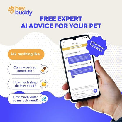 HeyBuddy® Slide Series - QR Code Smart Pet Tags for Dogs & Cats, Personalized Pet Tag Stores Multiple Information, Includes Passive Location Tracking, Real-Time Notification & Community Alerts