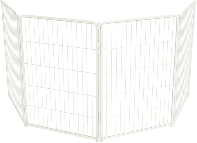 FXW Homeplus Dog Playpen for Indoor Use - Stress-Free and Safe Play, Heavy Duty 40 Inch 4 Panels Dog Pen for Medium and Large Dogs, White│Patented