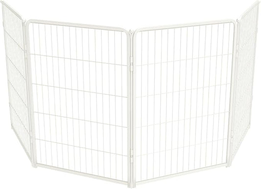 FXW Homeplus Dog Playpen for Indoor Use - Stress-Free and Safe Play, Heavy Duty 40 Inch 4 Panels Dog Pen for Medium and Large Dogs, White│Patented