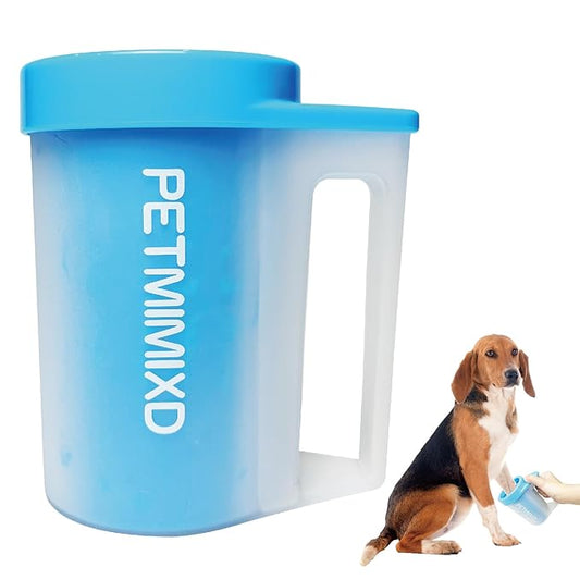 Dog Paw Cleaner for Dogs with Handle, Medium, Blue